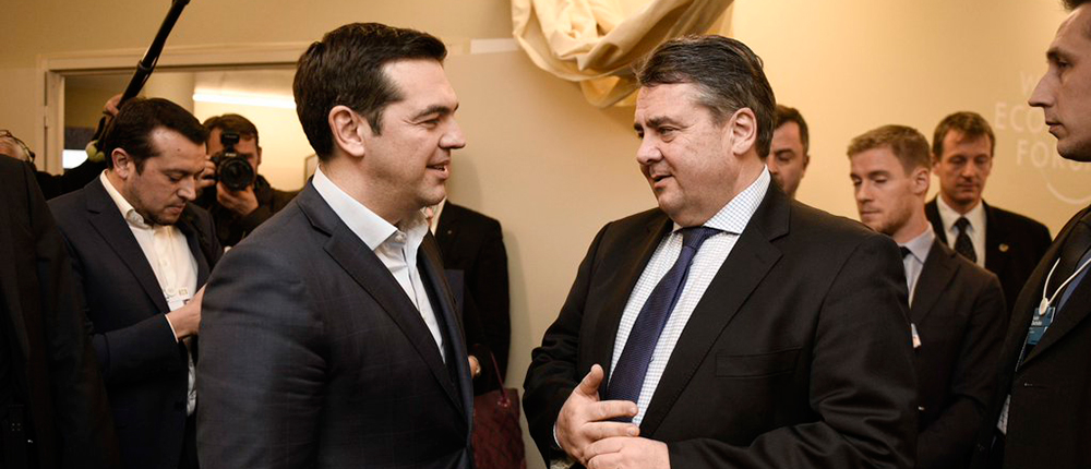 Νταβός - Οικονομικό Φόρουμ - Αλέξης Τσίπρας - Ζίγκμαρ Γκάμπριελ - twitter