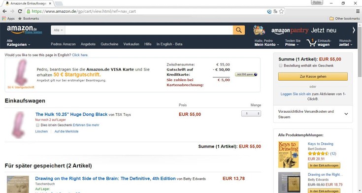 Παραπονέθηκε στην Amazon και βρήκε ερωτικό βοήθημα στο «καλάθι» του