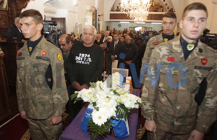 Κηδεύτηκε ο έφεδρος εθνοφρουρός του 1974 Κωστάκης Χριστοφόρου