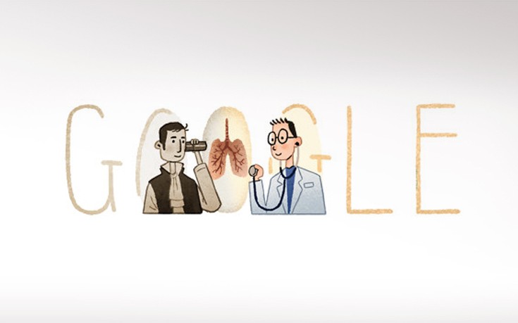 Rene Laennec, η Google Τιμά με Doodle τον άνθρωπο που έφτιαξε το στηθοσκόπιο