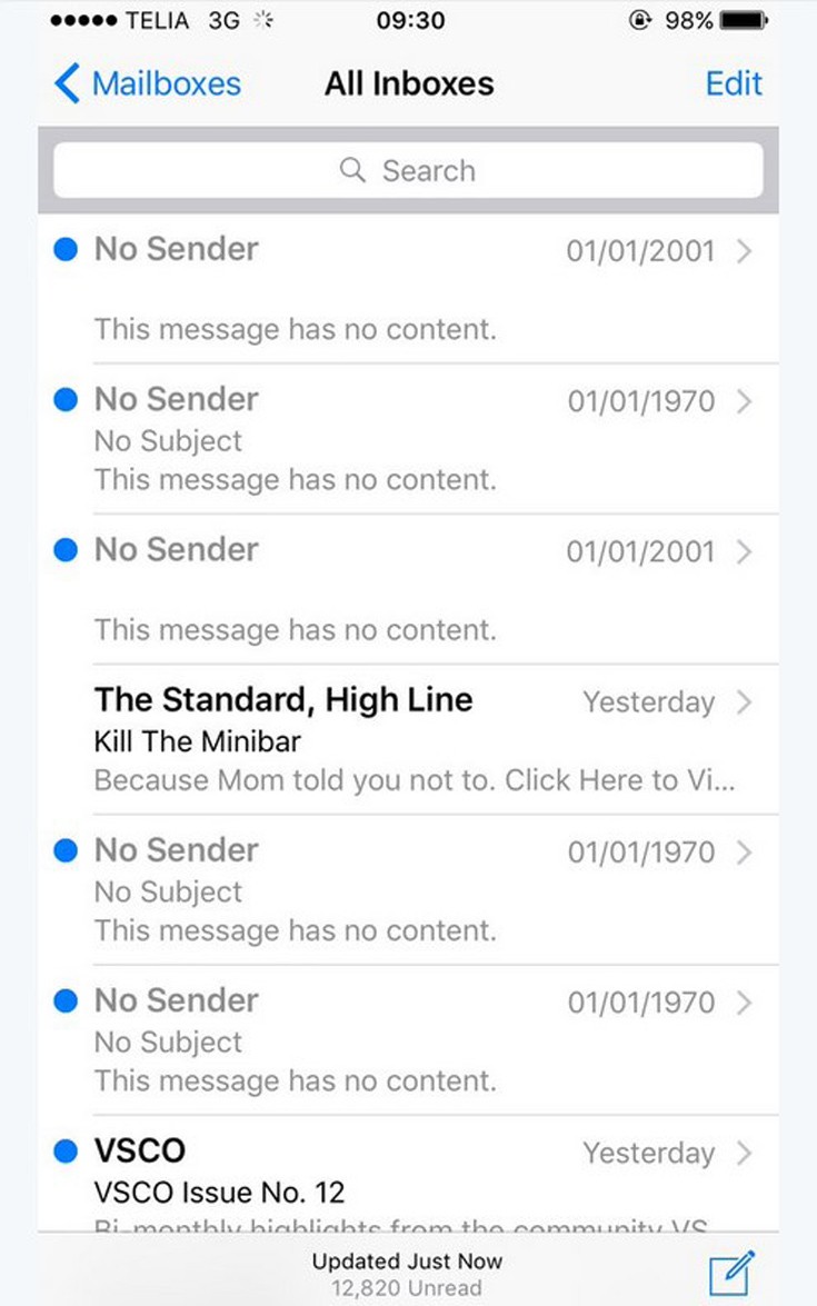 Χρήστες των iPhones λαμβάνουν e-mails – «φαντάσματα» από το 1970