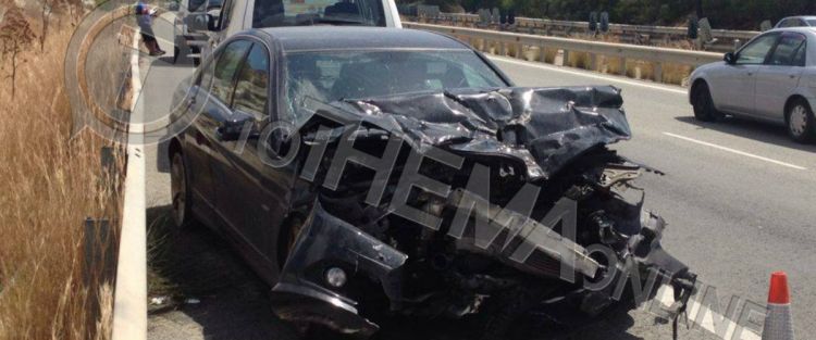 Σοβαρό τροχαίο με φορτηγό στην γέφυρα της Κοφίνου