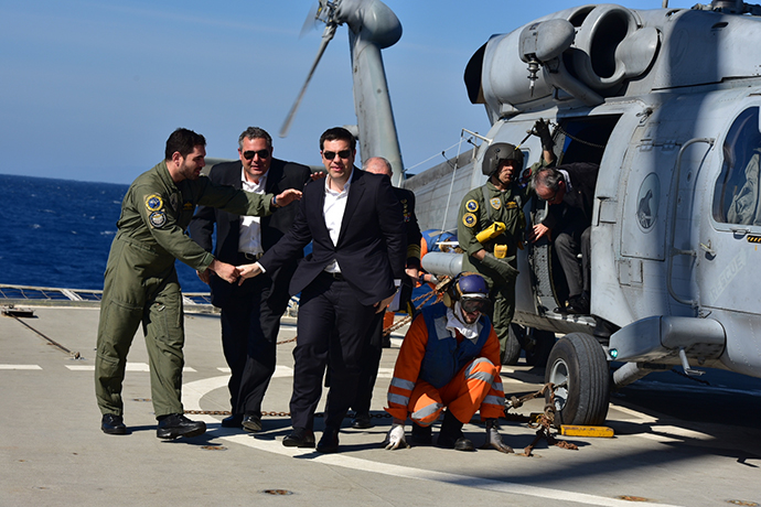 Μήνυμα Τσίπρα προς την Τουρκία από τη φρεγάτα ΑΔΡΙΑΣ