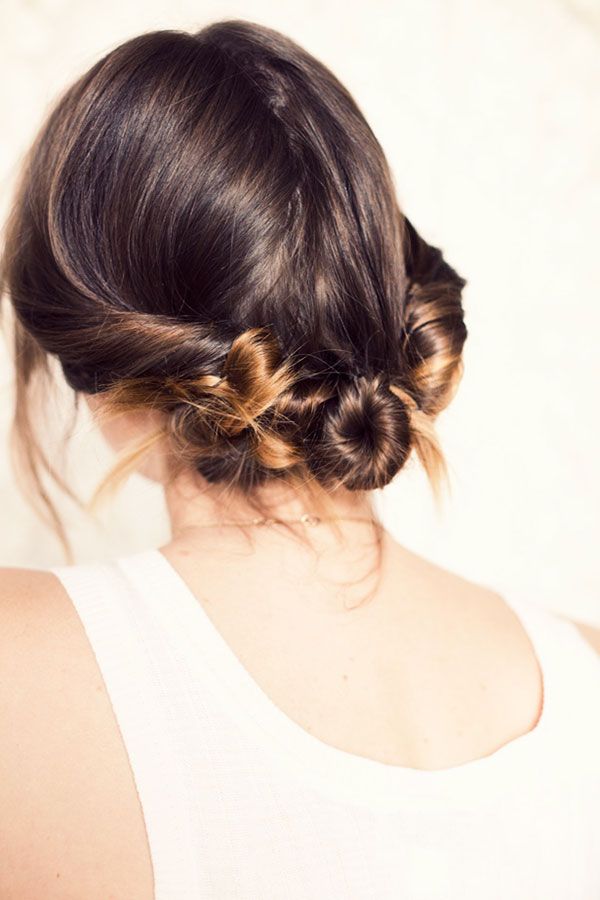 3 twisted buns