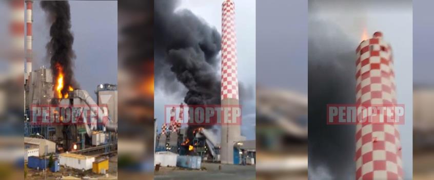 Η στιγμή που καίγεται ο σταθμός του Βασιλικού (video)