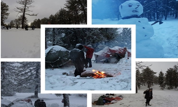 ΦΩΤΟΓΡΑΦΙΕΣ: Έκαναν camping στο χιονισμένο Τροόδος στους -4 βαθμούς