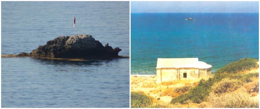 Έστησαν σημαία της Τουρκίας σε βραχονησίδα ανοιχτά της Κερύνειας (pics)