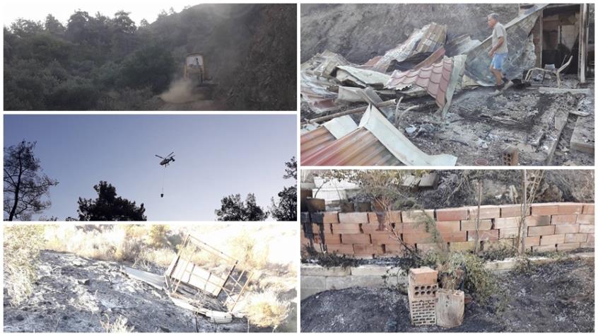 Στάχτη και αποκαΐδια άφησε πίσω της η πυρκαγιά της Οράς (pics)