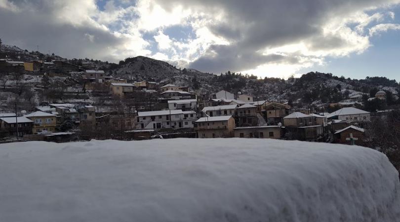 H χιονισμένη Κύπρος σε εικόνες