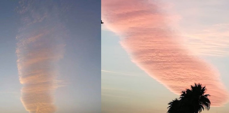 Ένα περίεργο σύννεφο φάνηκε χθες στον ουρανό στη Λάρνακα (φωτογραφίες)