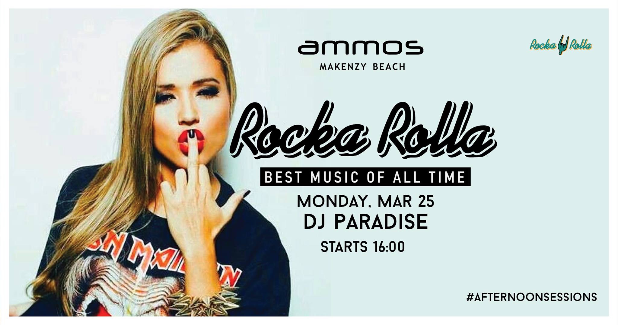Τα απογεύματα μας στο Ammos Beach Bar επιστρέφουν με Rocka Rolla