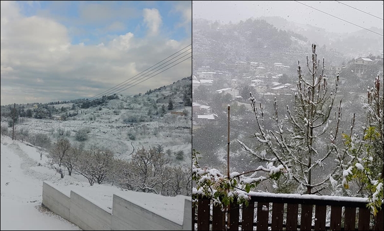 Στα λευκά το Τρόοδος και τα ορεινά χωριά της Κύπρου. Μαγευτικές εικόνες και βίντεο