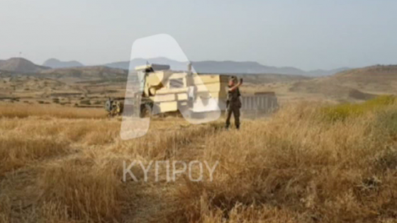 Τ/κ θέρισαν χωράφια Ε/κ με τις ευχές του κατοχικού στρατού (ΒΙΝΤΕΟ)