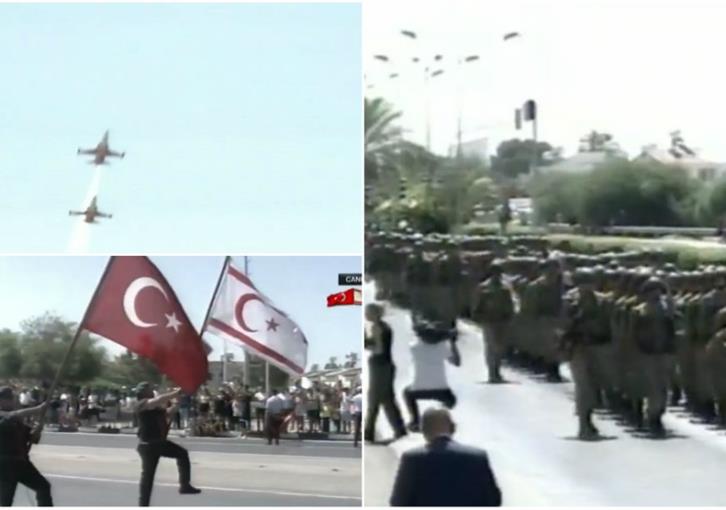 Κατεχόμενα: Πανηγύρια ντροπής, παρουσία τουρκικών μαχητικών (βίντεο)