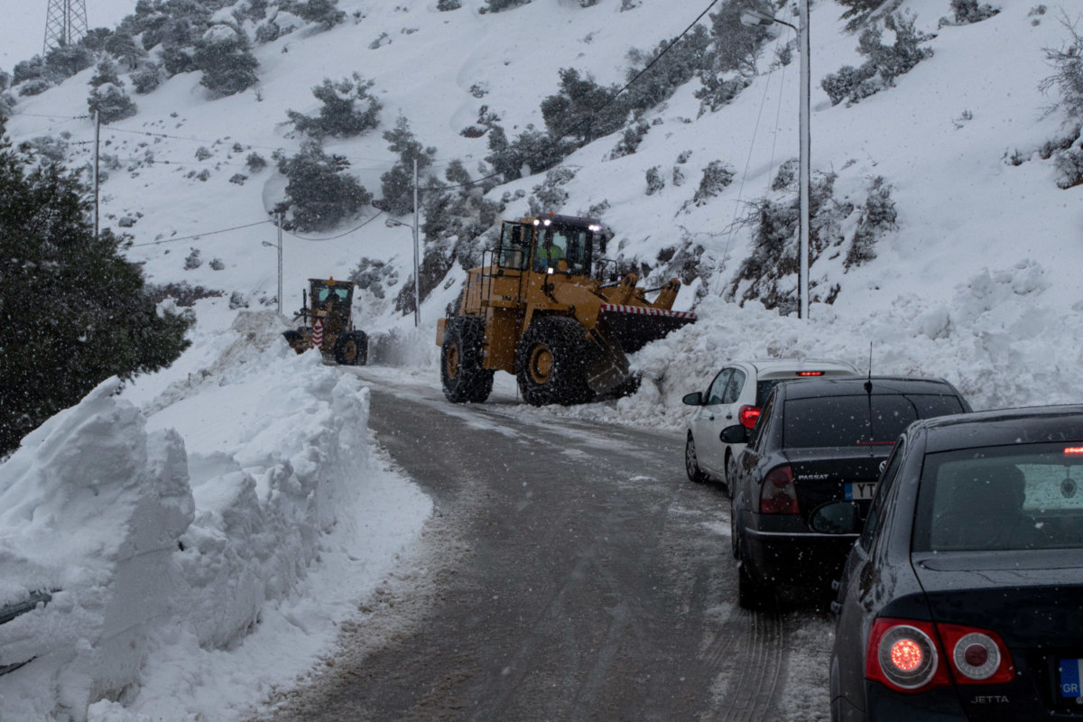 Παγετός και ολισθηροί δρόμοι στα ορεινά