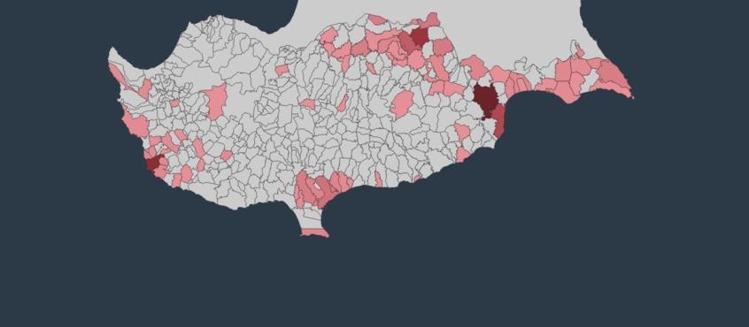 Αυξήθηκαν οι περιοχές με κρούσματα στην Κύπρο-Πώς διαμορφώνεται ο χάρτης