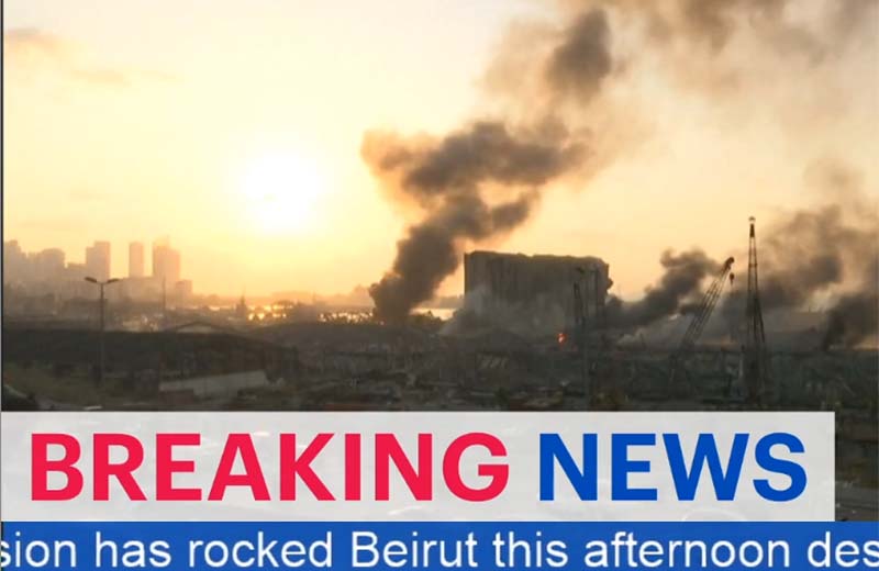 Ισχυρή έκρηξη στην Βηρυτό η οποία ακούστηκε μέχρι και την Κύπρο (videos)