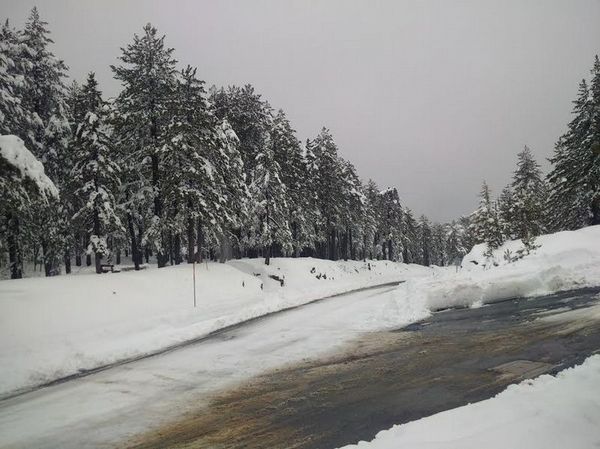 ΤΩΡΑ: Χιονόπτωση στο Τρόοδος- Ποιοι δρόμοι έκλεισαν