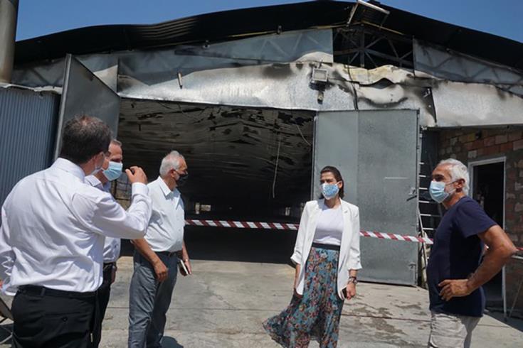 Στήριξη στις πυρόπληκτες περιοχές από Υπουργό Ενέργειας και Επίτροπο Ορεινών Περιοχών