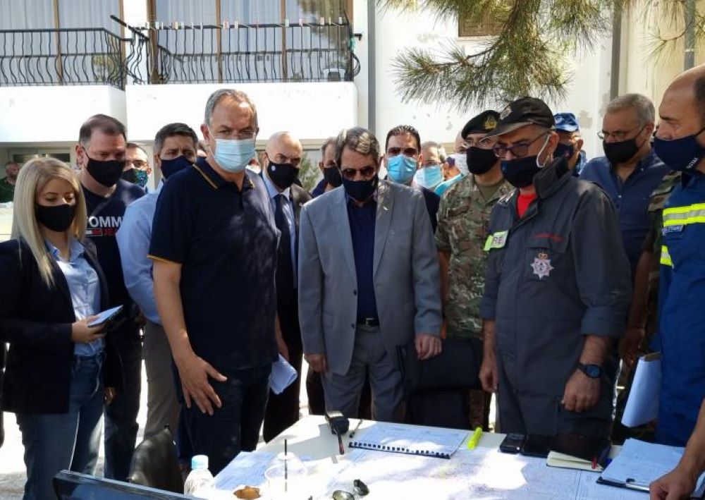 Στο Κέντρο Συντονισμού στην Βαβατσινιά έφθασε ο Πρόεδρος Αναστασιάδης