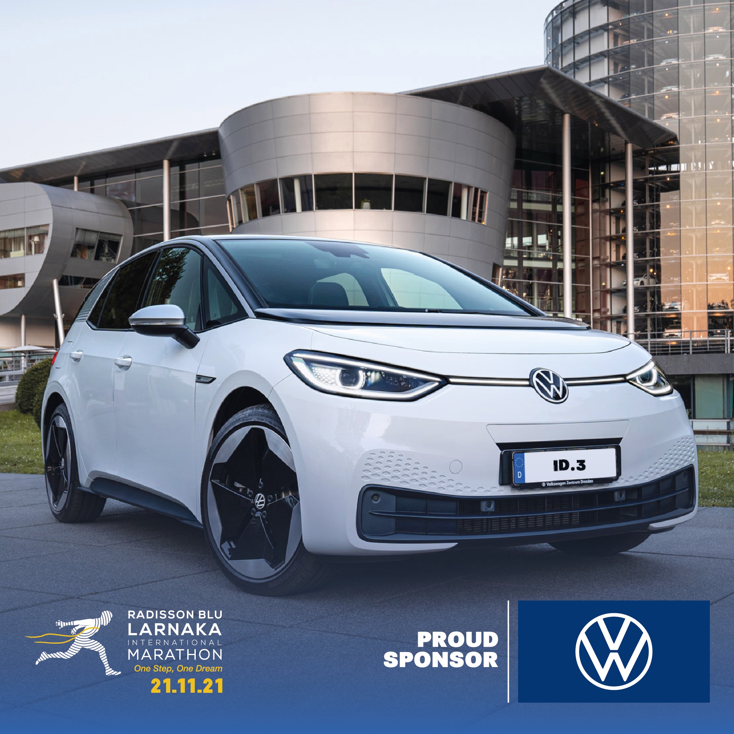 Η Volkswagen Κύπρου οδηγεί ηλεκτρικά τον 4ο Radisson Blu Διεθνή Μαραθώνιο Λάρνακας