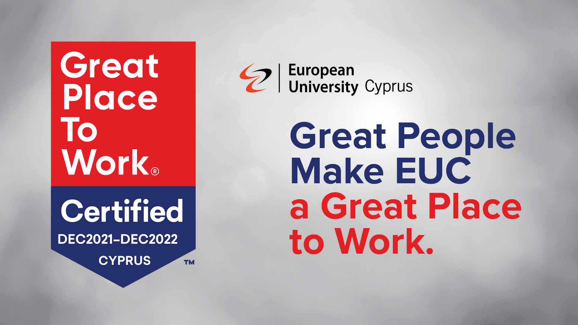 Το Ευρωπαϊκό Πανεπιστήμιο Κύπρου είναι «A Great Place to Work»