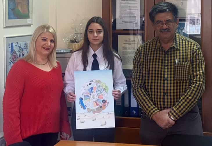 Μαθήτρια από την Αραδίππου έλαβε το 1ο Παγκόσμιο Βραβείο στον Διαγωνισμό Αφίσας για την Παγκόσμια Ημέρα Τροφίμων