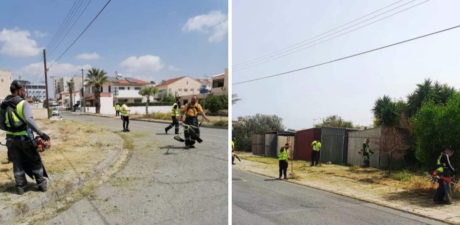 Συνεχίζονται οι εργασίες καθαρισμού του Τμήματος Καθαριότητας του Δήμου Λάρνακας σε διάφορες περιοχές της πόλης