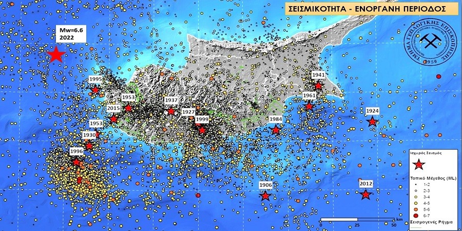 Τμ. Γεωλογικής Επισκόπησης: Σε εξέλιξη ήπια σεισμική ακολουθία στη Λεμεσό