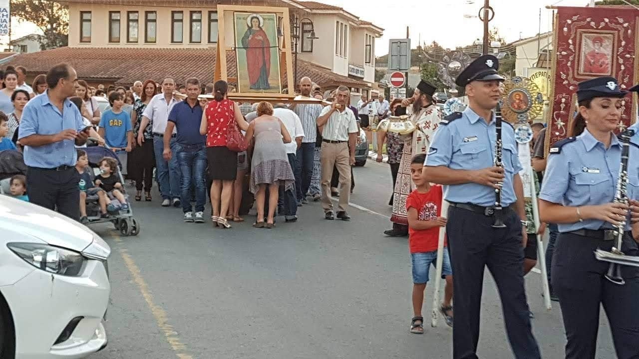 Σήμερα η περιφορά της εικόνας της Αγίας Μαρίνας στα Πυργά Λάρνακας