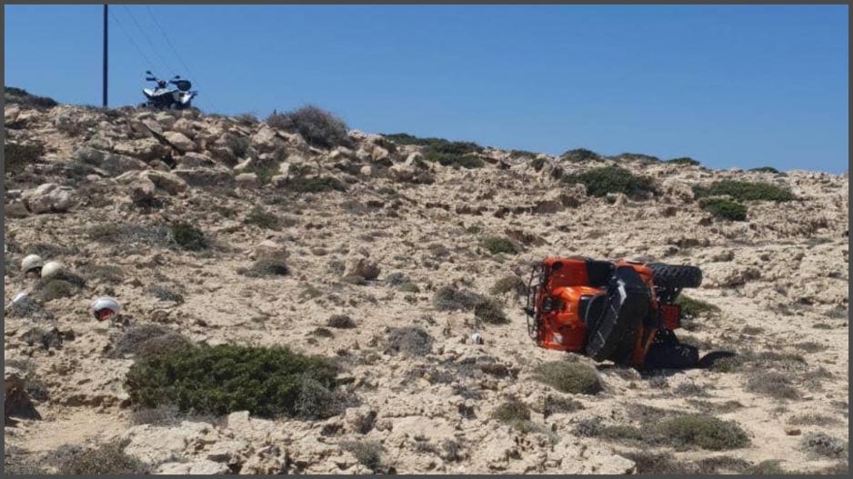 Κάβο Γκρέκο: Τουρίστες απώλεσαν τον έλεγχο μοτοσικλέτας και έπεσαν σε γκρεμό