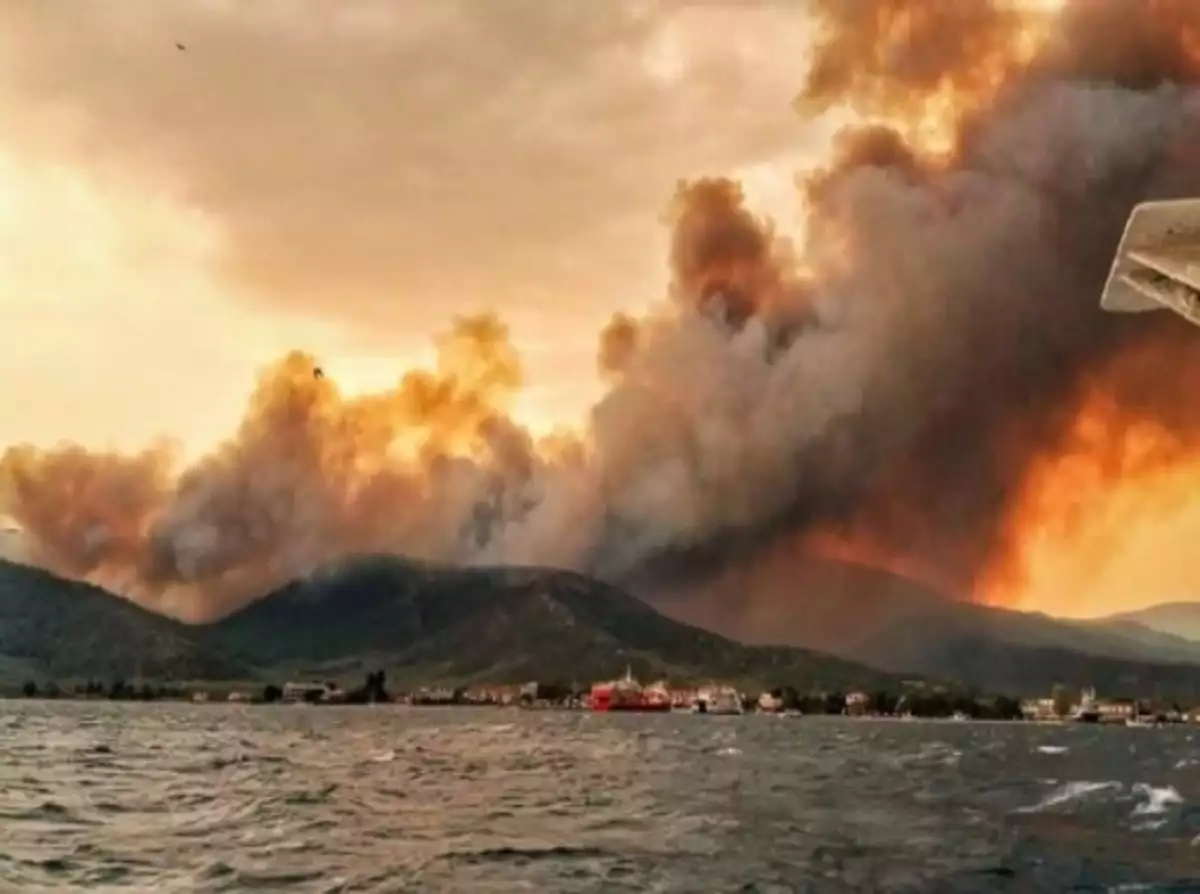 Μεγάλη φωτιά στη Θάσο – Ενισχύθηκαν οι δυνάμεις – Μήνυμα από το 112 για εκκένωση οικισμού