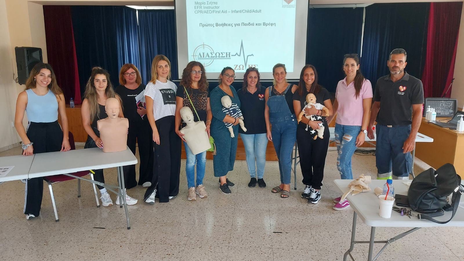 Επιμορφωτικό σεμινάριο με θέμα “Πρώτες Βοήθειες, για παιδιά και βρέφη”,  που διοργάνωσε το ΣΚΕ Πυργών και το Κοινοτικό Συμβούλιο Πυργών