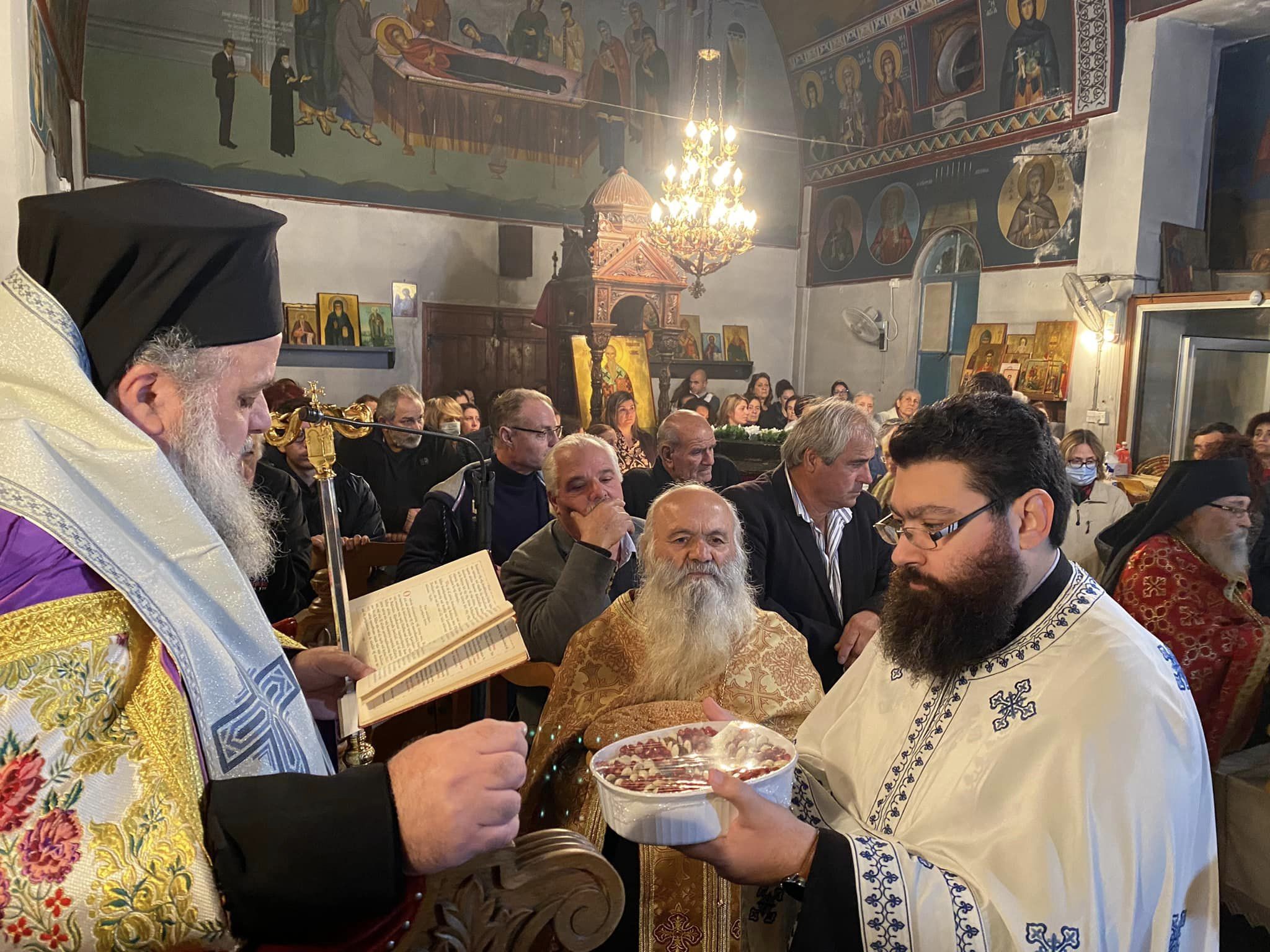 O Μητροπολίτης Κιτίου κ. Νεκτάριος στον Ιερό Ναό Αγίας Άννης στο χωριό Αγία Άννα Λάρνακας