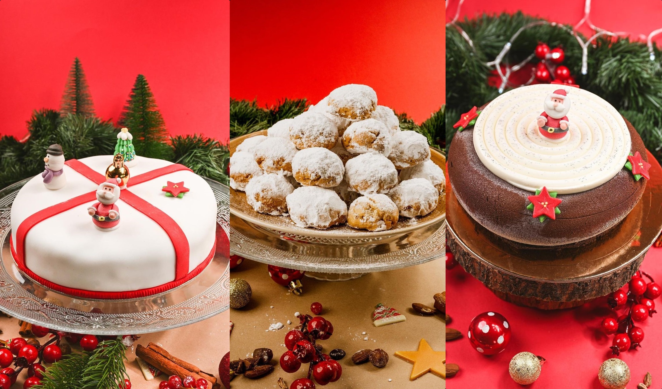 Christmas cakes, cookies, bûche de Noël κι άλλες υπέροχες γεύσεις