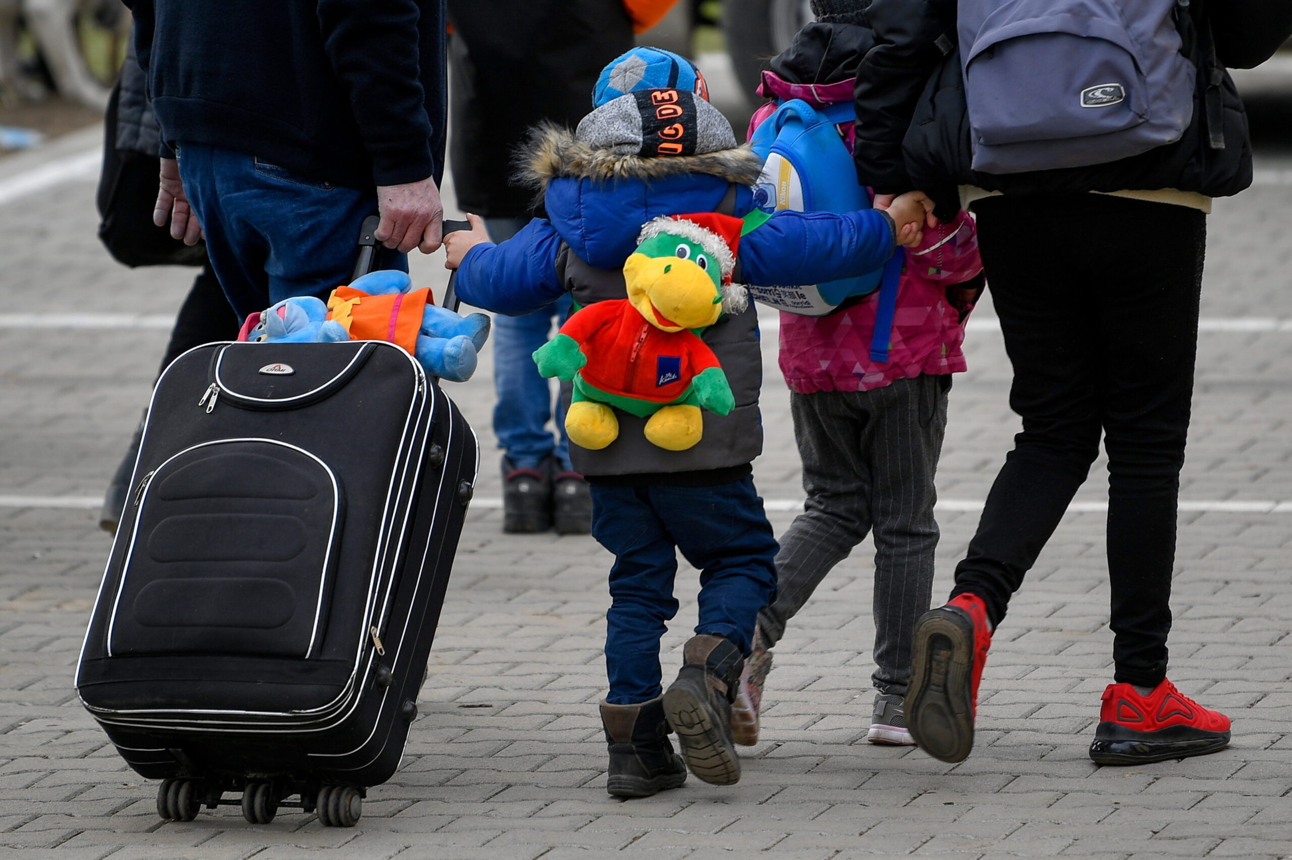 Refugees from Ukraine arrive at Beregsurany, Hungary