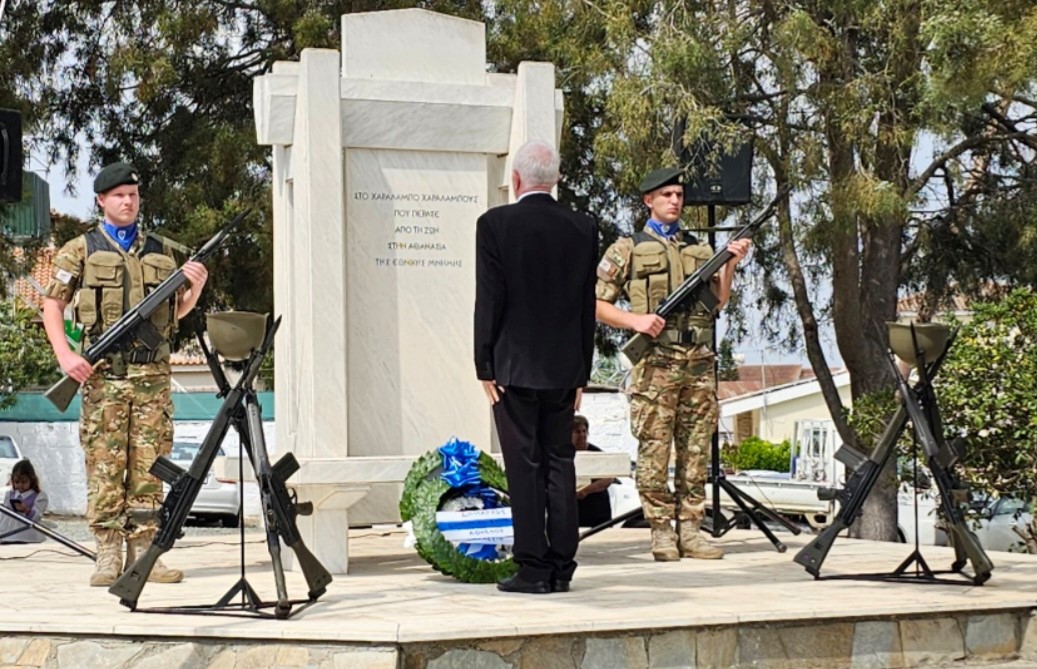 Ο Δήμος Αθηένου τέλεσε το ετήσιο μνημόσυνο του ήρωα Χαράλαμπου Χαραλάμπους από την Ξυλοφάγου
