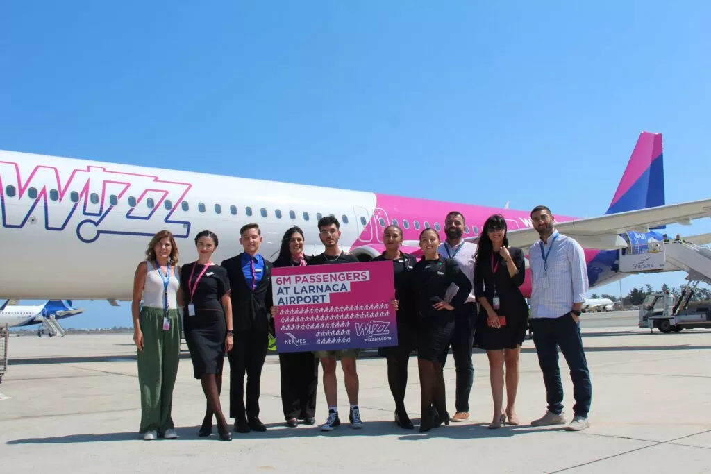 Έξι εκατ. επιβάτες μετέφερε η Wizz Air από και προς το αεροδρόμιο Λάρνακας