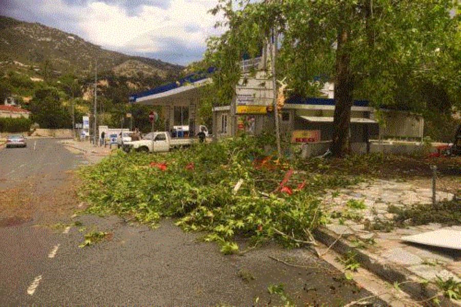 Ζημιές προκλήθηκαν από ανεμοστρόβιλο στην Κοινότητα Κελιών