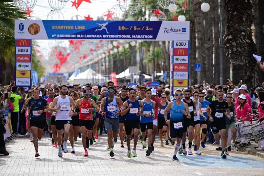 Με συμμετοχή άνω των 11 χιλ. δρομέων ολοκληρώθηκε ο Διεθνής Μαραθώνιος Λάρνακας