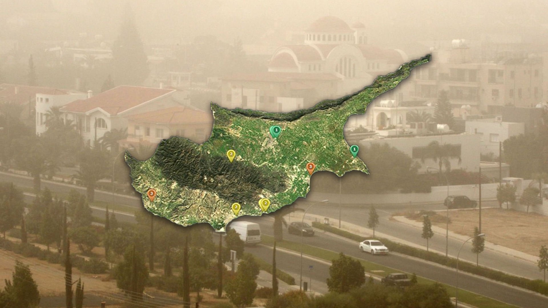 Ψηλές συγκεντρώσεις σκόνης στην ατμόσφαιρα – Οι μετρήσεις ανά επαρχία