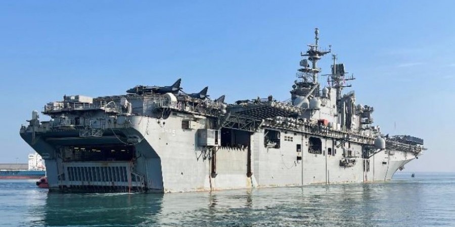 Έδεσε Λάρνακα το γιγαντιαίο αμερικανικό πολεμικό πλοίο «USS Bataan» (βίντεο)