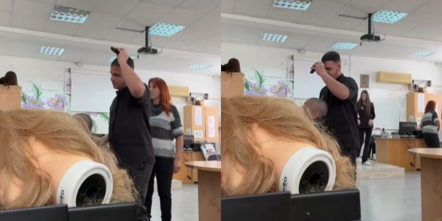 Συγκινεί ο μαθητής που ξύρισε τα μαλλιά του για καρκινοπαθή καθηγήτρια (βίντεο)