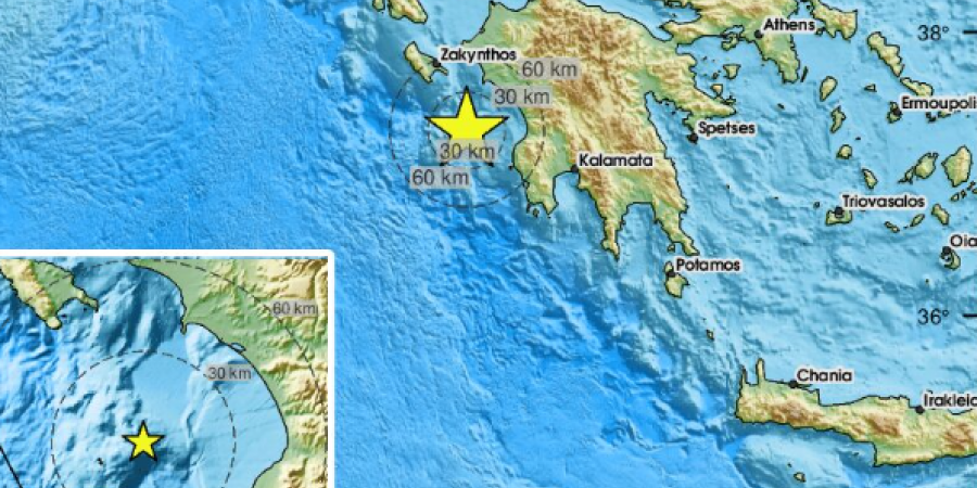 Διπλός σεισμός 5,6 και 5,7 Ρίχτερ στην Ελλάδα – Αισθητός και στην Αθήνα