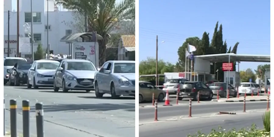 Ουρές χιλιομέτρων στο οδόφραγμα Αγίου Δομετίου για ανεφοδιασμό καυσίμων (βίντεο)