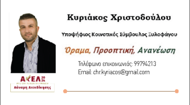 kyriakos KOINOTIKOS SUMVOULOS XYLOFAGOU BUSINESS CARD 9X5.5CM-01-01