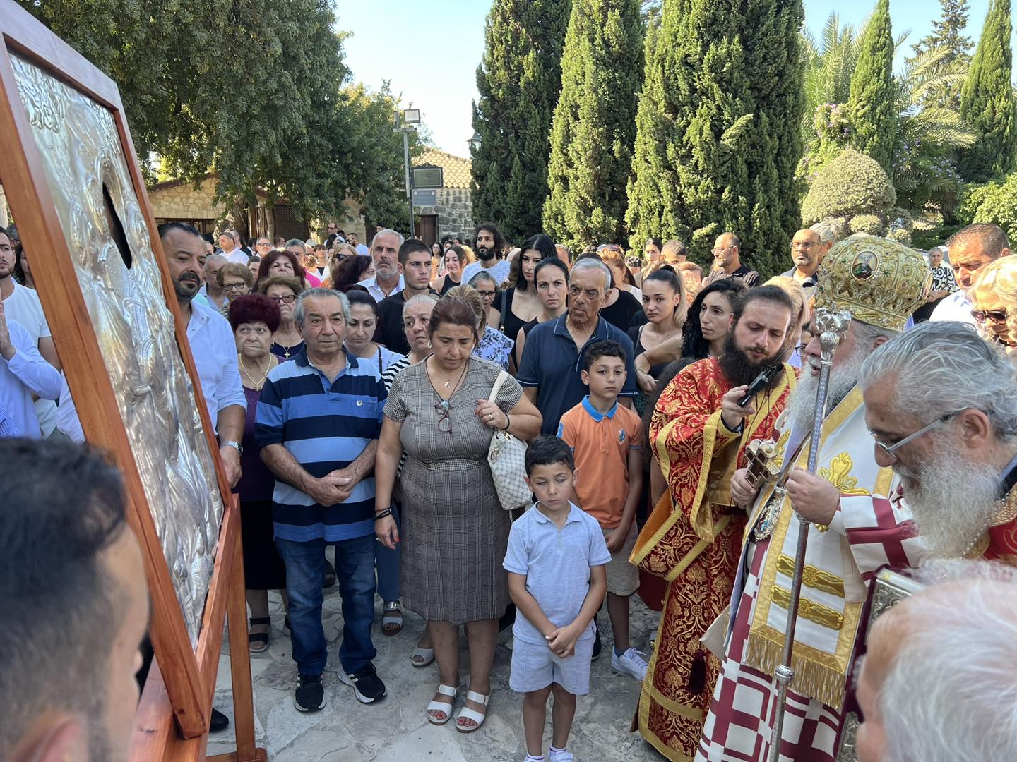 Από την Πανηγυρική Θεία Λειτουργία στο Κίτι για την Κοίμηση της Θεοτόκου