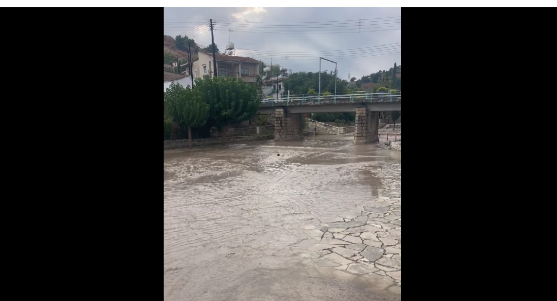 Όμορφες εικόνες από την επαρχία Λάρνακας – Κατέβηκαν οι ποταμοί  (βίντεο)