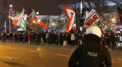 Poland Fans Protest