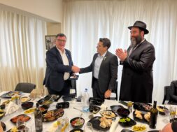 deputy mayor iasonides, Amichai Chikli diaspora minister and chief rabbi raskin